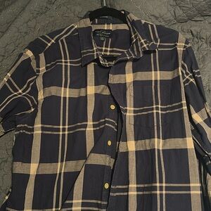 Lucky brand Saturday stretch, long sleeve plaid shirt